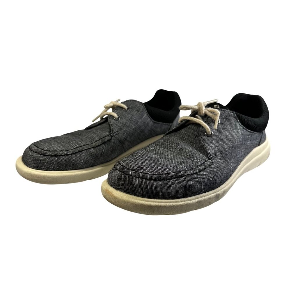 Sperry Mens Top-Sider Canvas Boat Shoes Lace-Up Closure Lightweight - Size 8.5